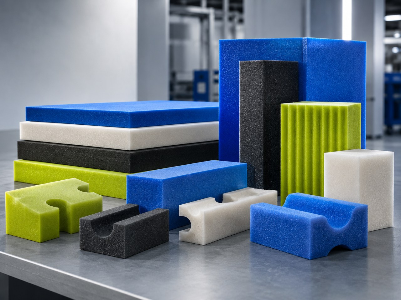 Muestras de espuma flexible estándar en diferentes presentaciones